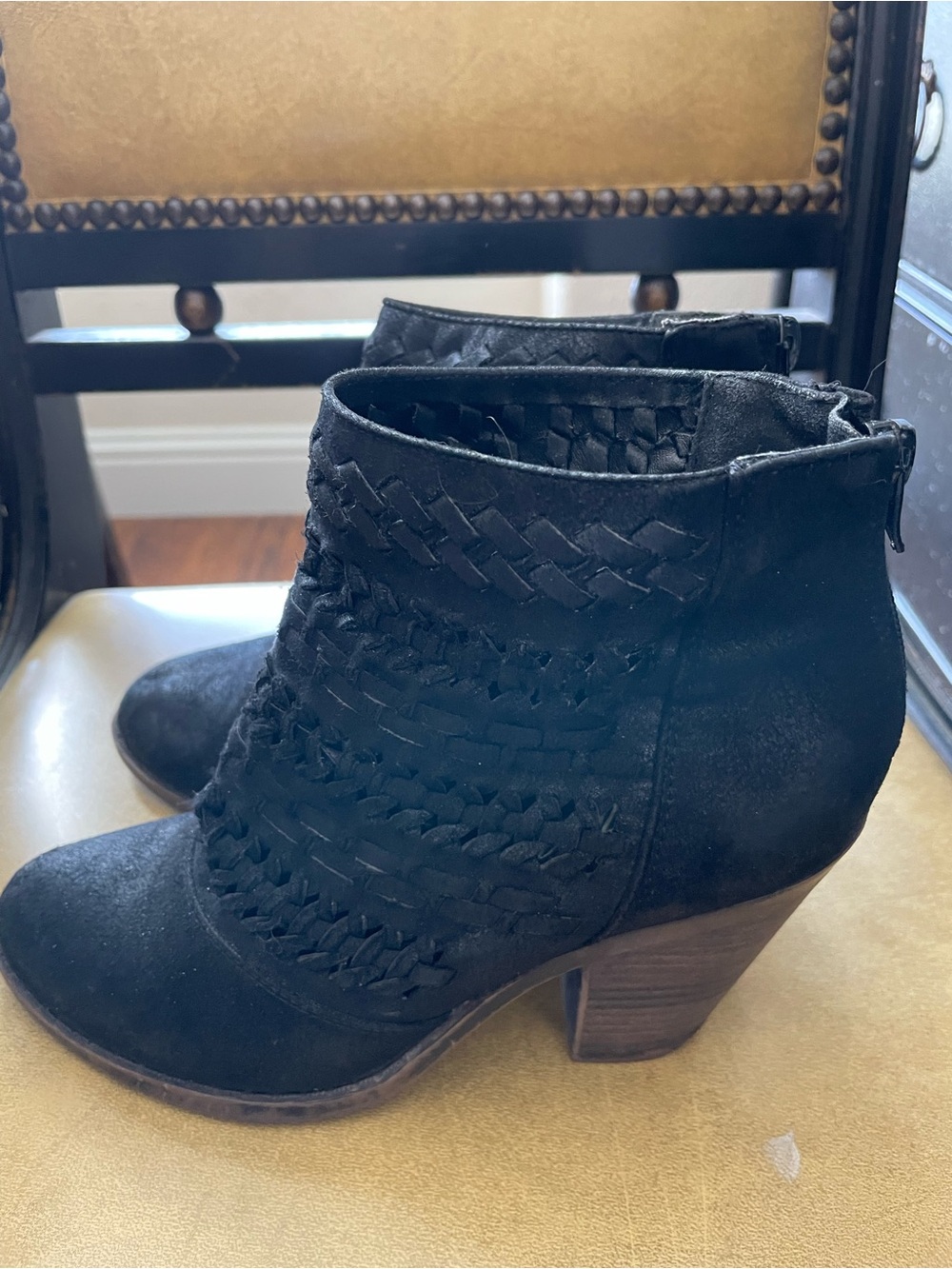 Fergie Black Perforated Booties